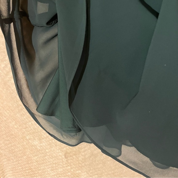 JJs House Long Sleeve V-Neck Dress with Metallic Trim Formal Flowy Womens Sz XL - Picture 7 of 8